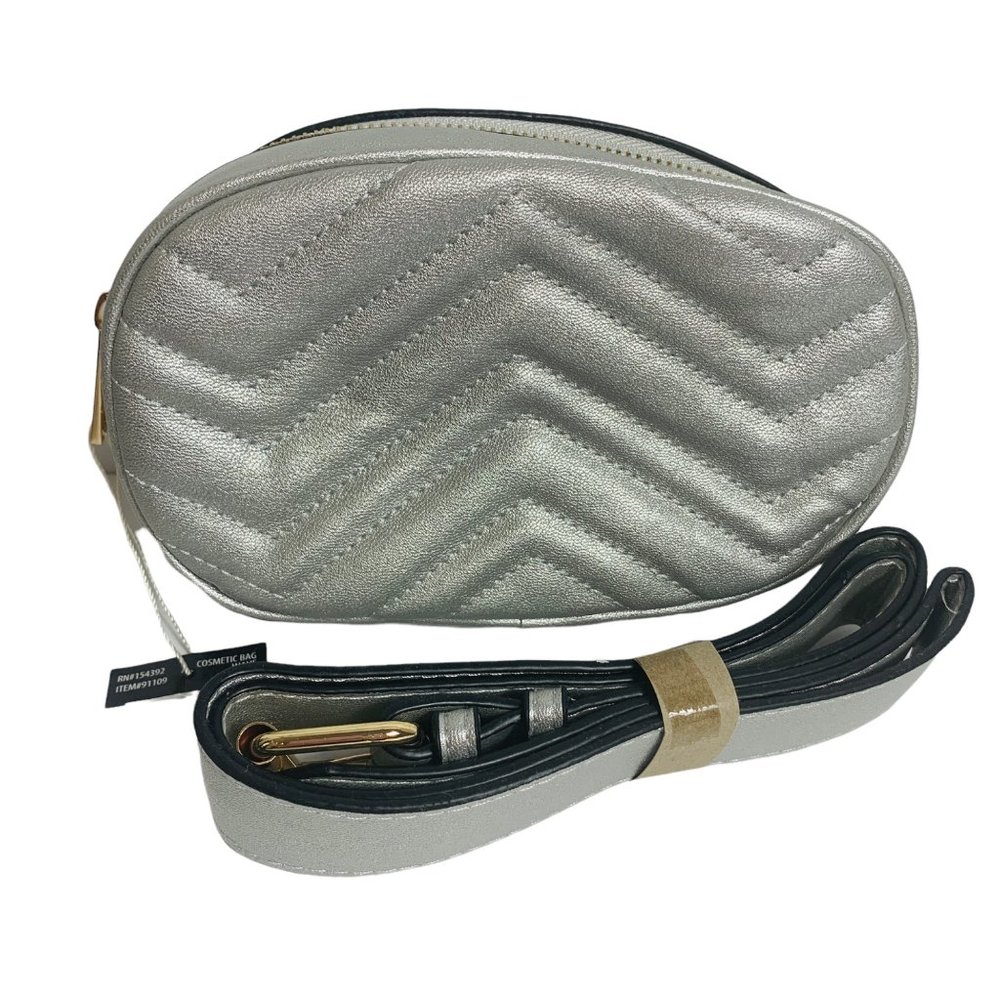 Wave Cosmetic Bag with Shoulder Strap and Belt Loops